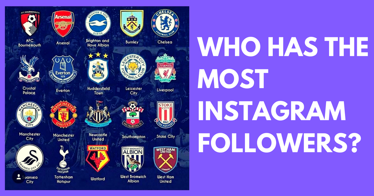 Premier League teams with the most Instagram followers ... - 1200 x 630 png 788kB